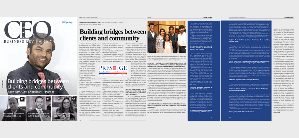 Khaleej Times Feature Prestige Constructions LLC UAE Home