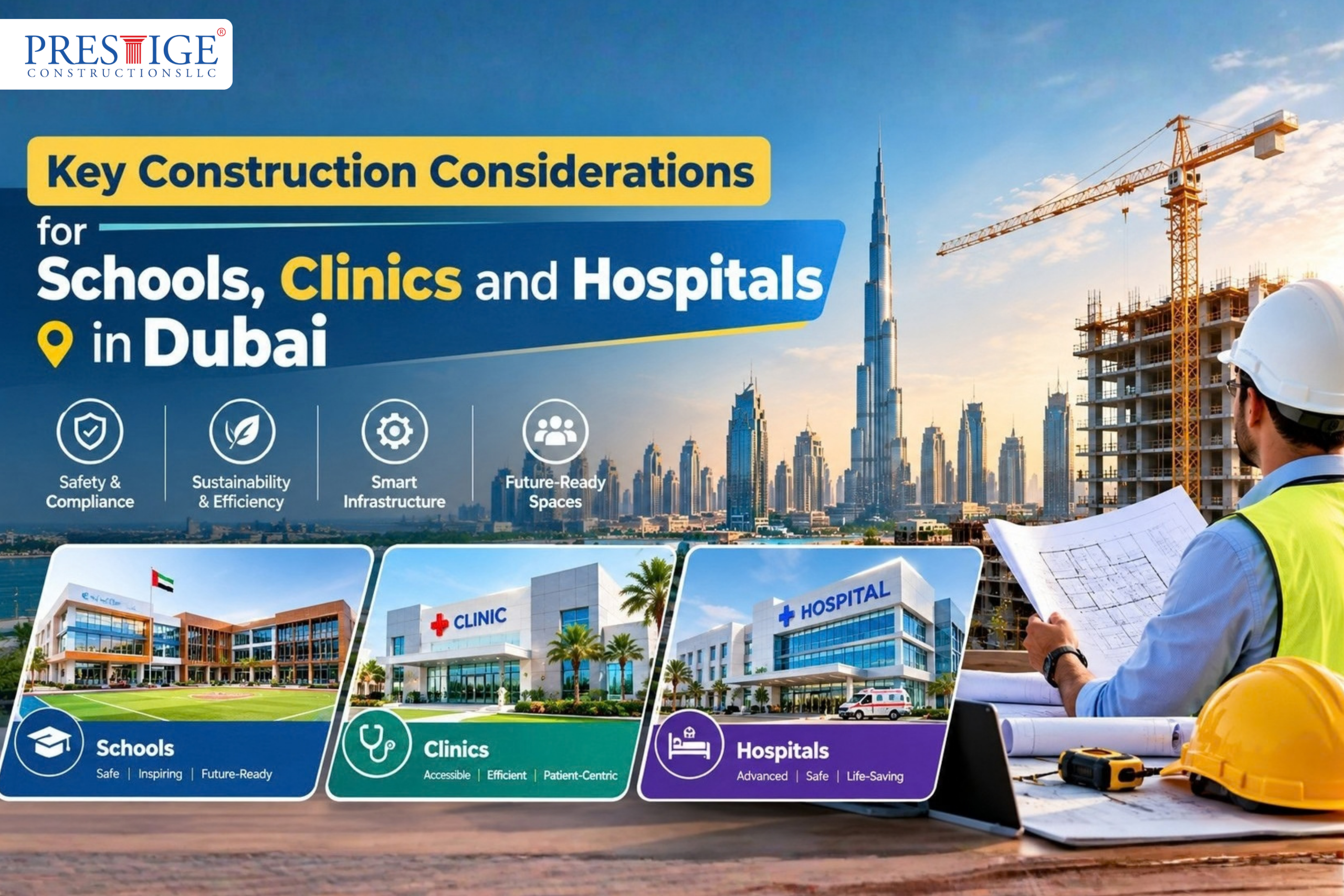Construction for Schools, Clinics and Hospitals in Dubai